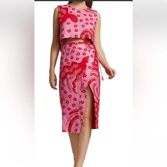 Farm Rio Wrap Midi Skirt and top Octocool size S. Perfect condition! - Picture 2 of 4